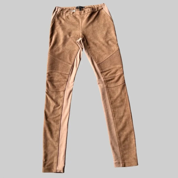 Bcbgmaxazria Ginger Faux Leather Moto  Riding Leggings - Picture 1 of 11